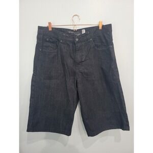 Rocawear Mens Black Denim Cargo‎ Shorts Original Fit Size 38 Urban Streetwear